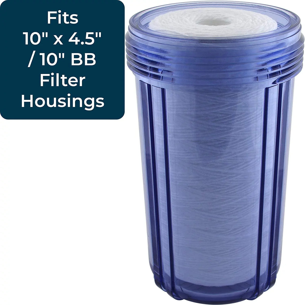 SpiroPure SP-WP25-BB 10x4.5 25 Micron String-Wound Polypropylene liquid Filter Cartridge WP25BB97P 355216-43 CW25-BBS (Case of 8)