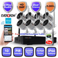 10 Channels, 3MP Wireless Security Camera System with Audio,8Pcs Surveillance NVR Kits, 1TB Hard Drive, Indoor Outdoor CCTV Cameras,P2P,Night Vision,AI Human DetectionCAM-WIFI-8CHS-WFS)