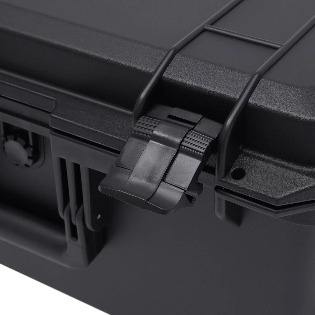 Miumaeov Large Portable Protective liquid and Shock protected Hard Case Camera Tools Equipment Laptop Hard Case Box with Wheels and Handle with 5 Layers Foam Black 16.7" x 12" x 21.25"