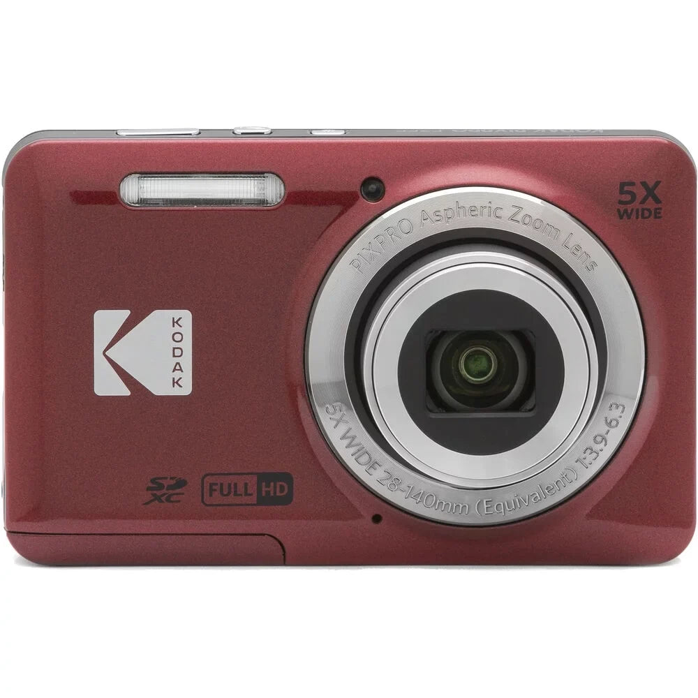 Kodak PIXPRO FZ55 Digital Camera (Red) + Spider Tripod + Case+ 1 Yr Warranty