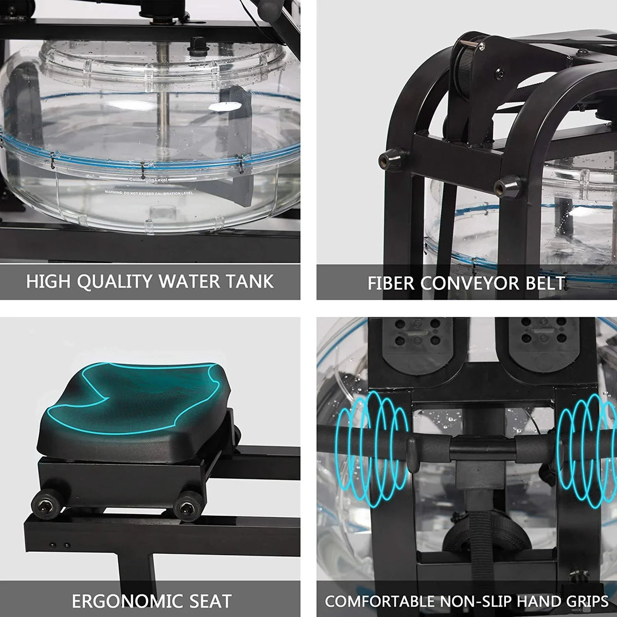 aqua Rowig Machie Idoor aqua Rower Adjustable Resistace With LCD Moitor Home Gym Equipmet For Whole Body Exercise Traiig