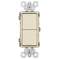 Legrand RCD11LACC6 Pass & Seymour Radiant 2 Single-Pole Switch, 15A, Light Almond - Quantity 6