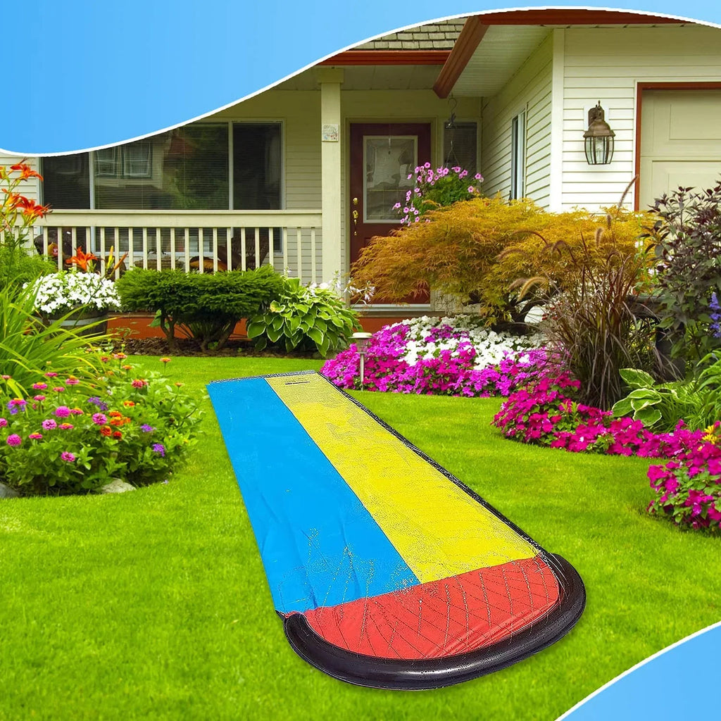 Edele 15.5ft aqua Slide Summer Fun for Lawn Inflatable Crash Pad
