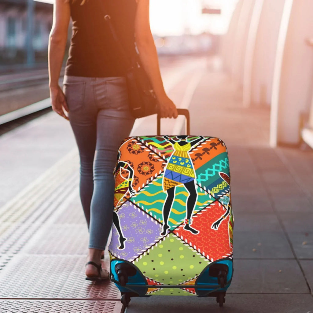 Kll Dancing African Womans Luggage protector Suitcase shield Suitcase Protector-