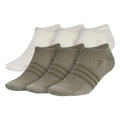 Men's Superlite 3.0 No Show Socks Low-Profile fit, Arch-Compression and Lightweight Breathable Construction (6-Pair), Off White/Putty Grey/Olive Strata Green, Large