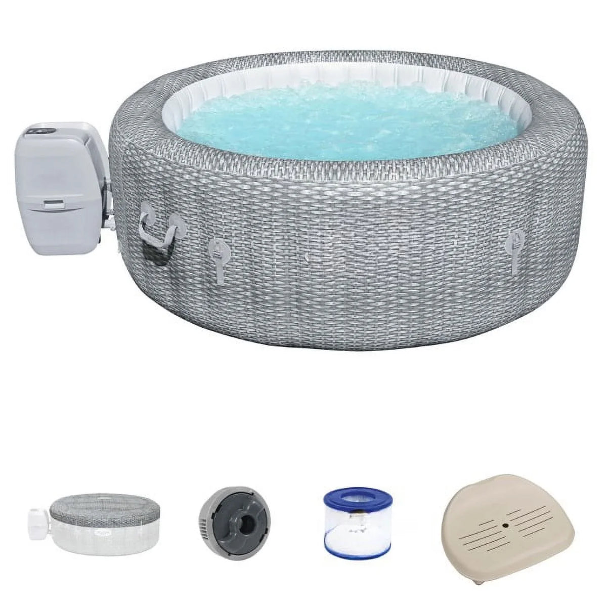 Bestway SaluSpa AirJet Inflatable Hot Tub and Intex PureSpa Removable Seat
