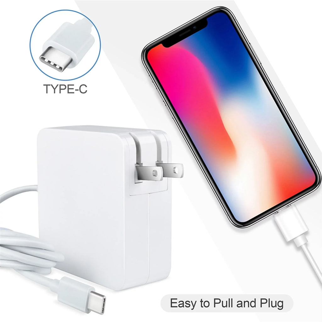 KONKIN BOO matching White 65W AC Adapter Charger Power USB-C Cord Replacement for  Latitude 7285 7390 2-in-1 PSU