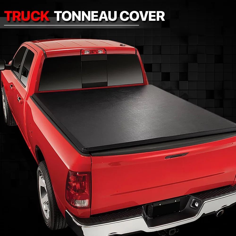 Short Bed Truck Tonneau wrap 5Ft Soft Top Tri-Fold Fleetside for 05-21 Frontier Fits select: 2005-2019 NISSAN FRONTIER