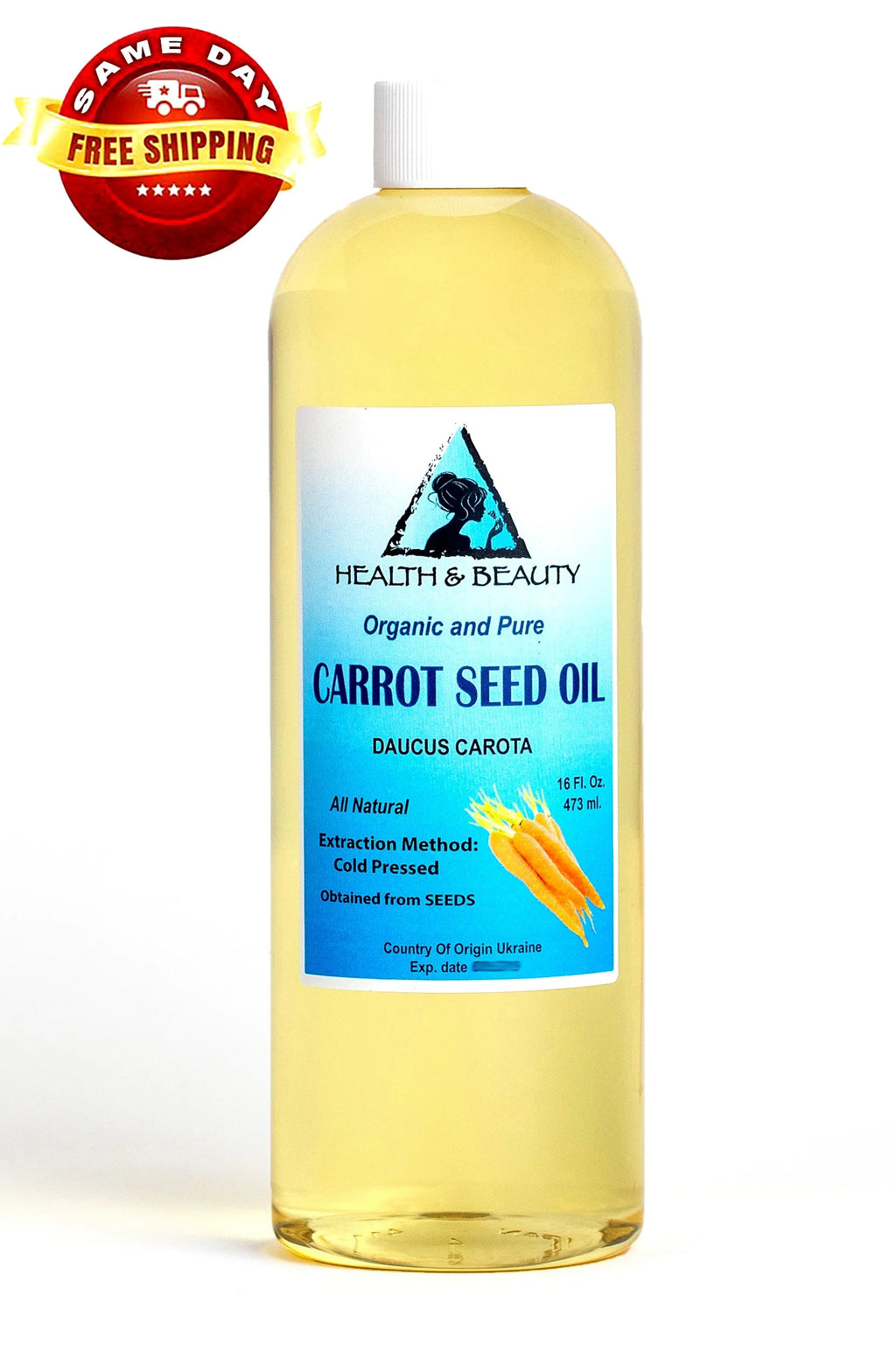 Carrot Seed Oil Organic Carrier Cold Pressed Premium Fresh 100% Pure 32 oz