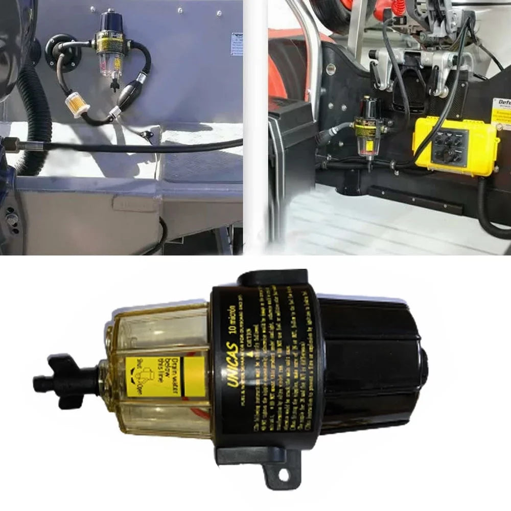 ACA UF-10K Fuel Filter moisture Separator Assembly With Clear Bowl for Yamaha Suzuki Tohatsu Mercury Outboard Engine