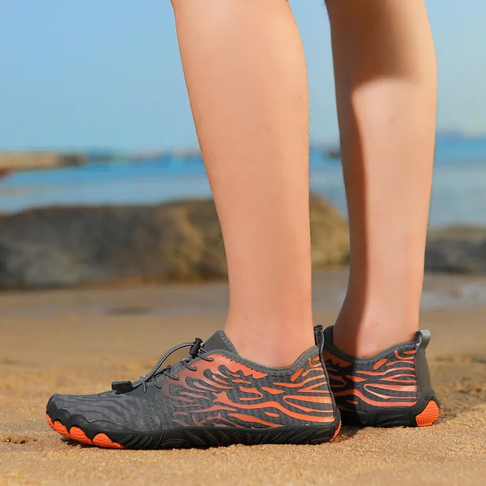 SunyaMood Wading Shoes Barefoot Diving Shoes Anti Slip for aqua Activities (Grey 40)