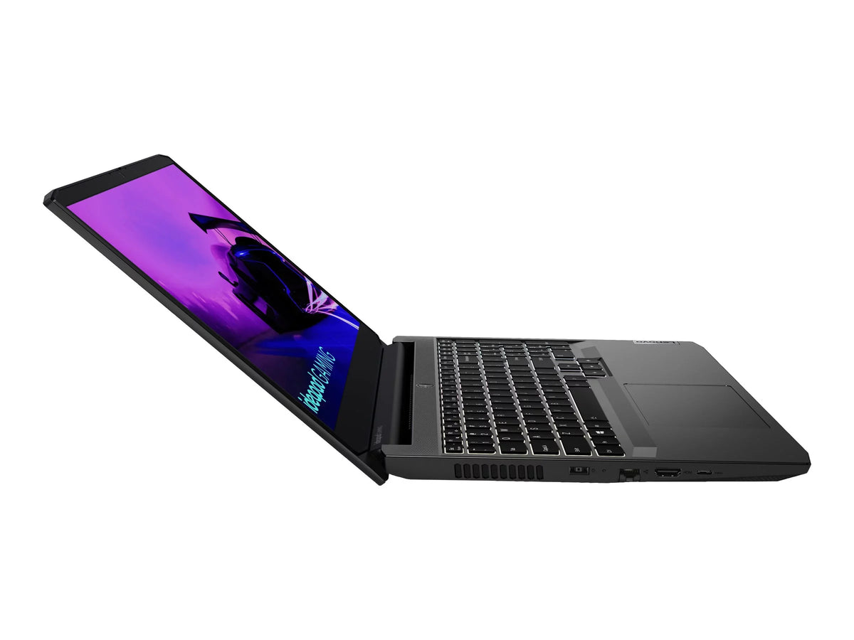 IdeaPad Gaming 3 15ACH6 82K2 - 180-degree hinge design - AMD Ryzen 5 - 5600H / up to 4.2 GHz - Win 10 Home 64-bit - GF RTX 3060  - 8 GB RAM - 512 GB SSD NVMe - 15.6" IPS 1920 x 1080 (Full HD) @ 120 Hz - 802.11a/b/g/n/ac/ax - shadow black - kbd