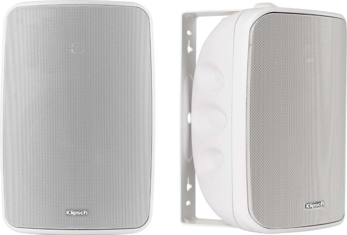Restored Klipsch - KIO-650 Indoor/Outdoor All-atmospheric conditions Speakers (pair) - White (Refurbished)