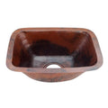 COPPER RECTANGULAR BAR SINK 17X12X7 G17 BRIGHT
