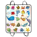 GCKG Cartoon Sealife Fish Shark Octopus Starfish Crab Pet Car Seat wrap Dog Car Seat Mat Hammock Cargo Mat Trunk Mat For Cars Trucks and SUV 54x60 inches