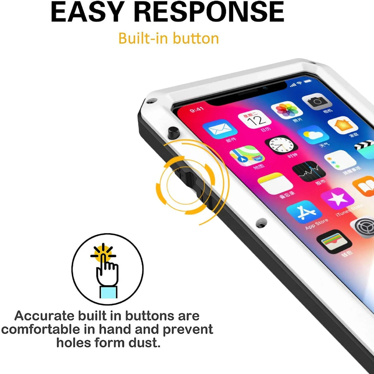 Gorilla Glass Aluminum Metal iPhone 6 Case (Silver) Heavy Duty Military Grade Shockproof and Scratch immune Protection, Rugged Outdoor Travel