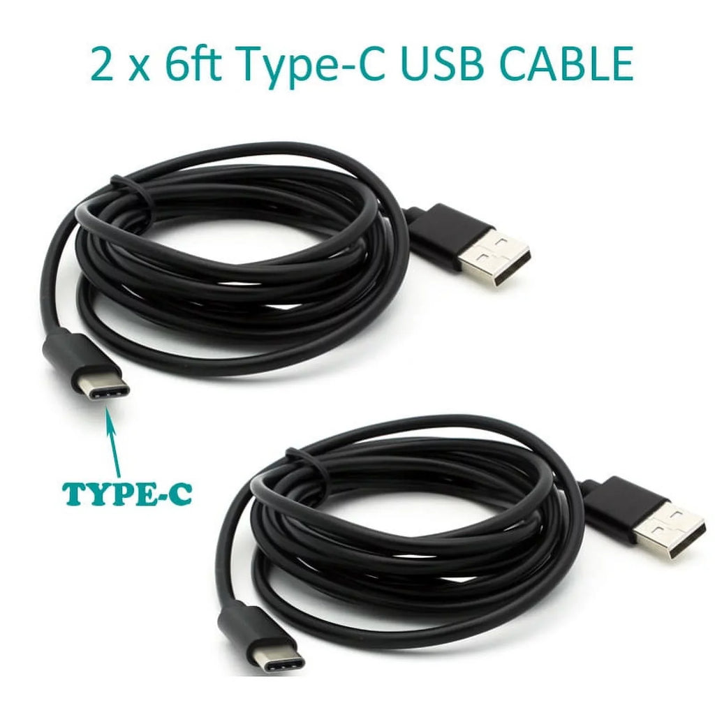 Black Leather Phone Case w 4-in-1 Adaptive Fast Home Car Charger 6ft Long (Two) USB Cable Bundle Z2D for  Liquid Jade Primo - Alcatel Idol 4S -  ZenFone 5z 4 Pro - Blackberry Motion
