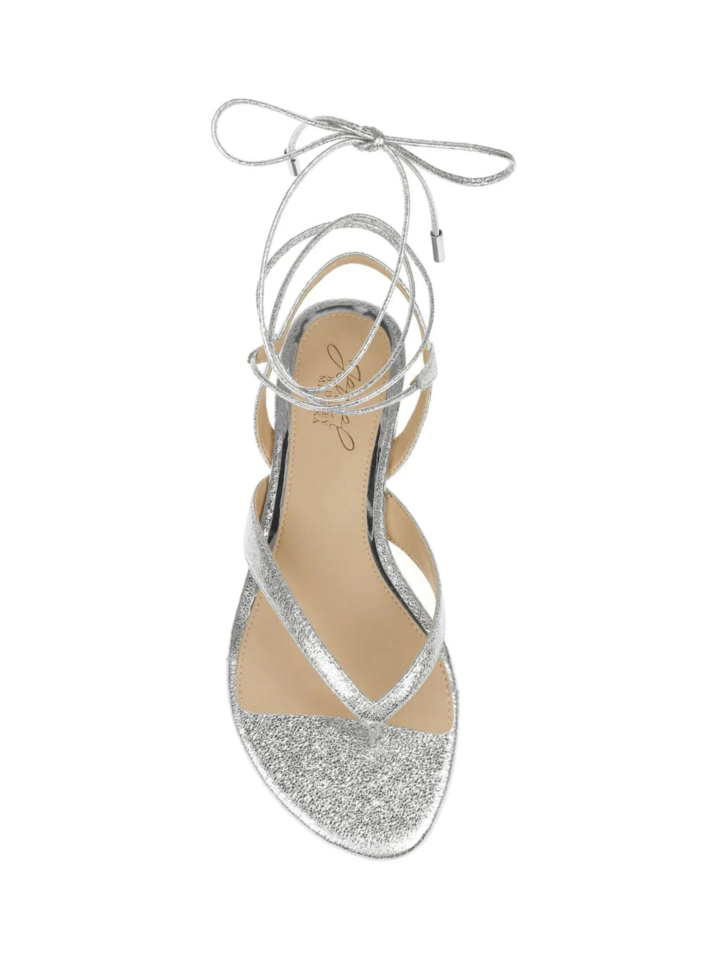 BADGLEY MISCHKA Womens Silver Ankle Strap Padded Nolana Round Toe Lace-Up Dress Thong Sandals 8