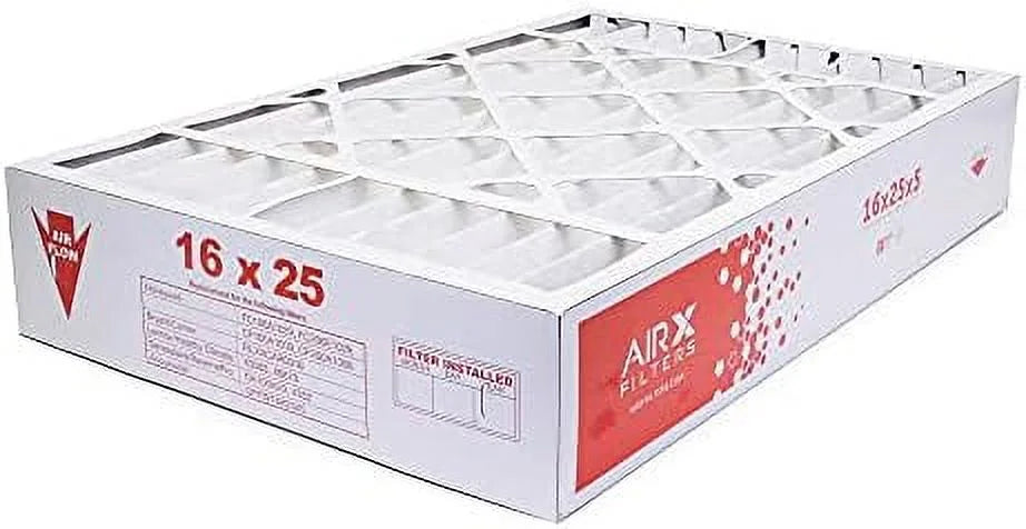 16X25x5 MERV 8 HV Furne Air Filter Replement For FC100A1029 CF200A1008 CF200D1625, Dust 2-Pk, Made In The