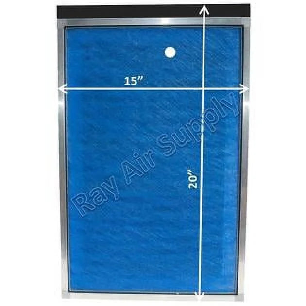 RAYAIR SUPPLY 15x20 Replacement Filter Pads matching with MicroPower Guard Air Cleaner 15x20 Refills (3 Pack) BLUE