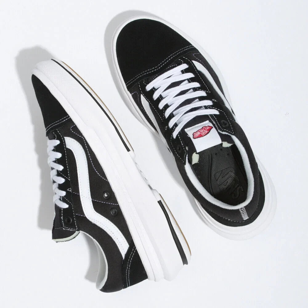 Vans Old Skool Overt CC VN0A7Q5EBA2 Unisex Black & White Canvas Skate Shoes B472 (5)