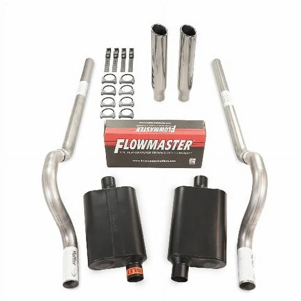 62-74 Mopar B Body Car 2.5" Dual Exhaust Kit Flowmaster Super 44 Rear Exit RC