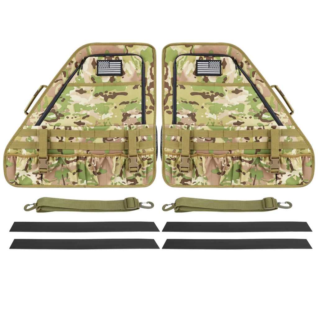 KOLEMO 2Pcs Roll Bar Storage Bag Cage Multi-Pockets For  Bronco 4 Doors Accessories