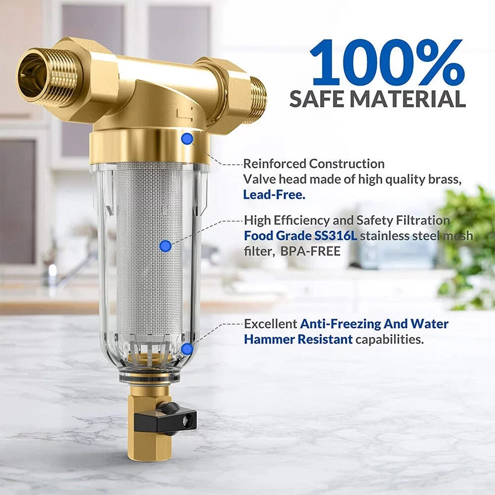 2X moisture Pre-Filter System/whole House Spin Down Sediment moisture Filter 50 Micron