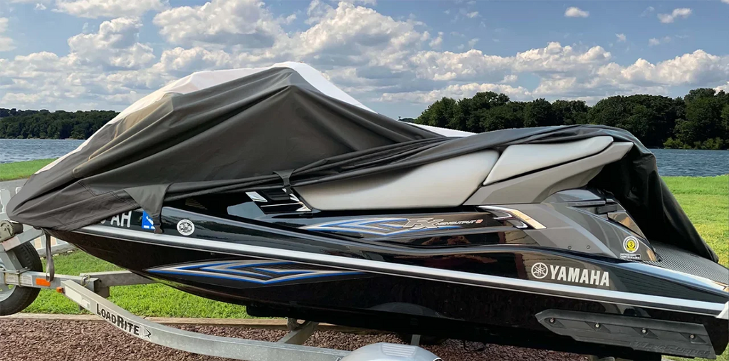 SUPER HEAVY-DUTY TOP OF THE LINE JETSKI wrap appropriate for YAMAHA 760 WaveVenture 1997-1998 Jet Ski PWC Trailerable wrap Black/Grey