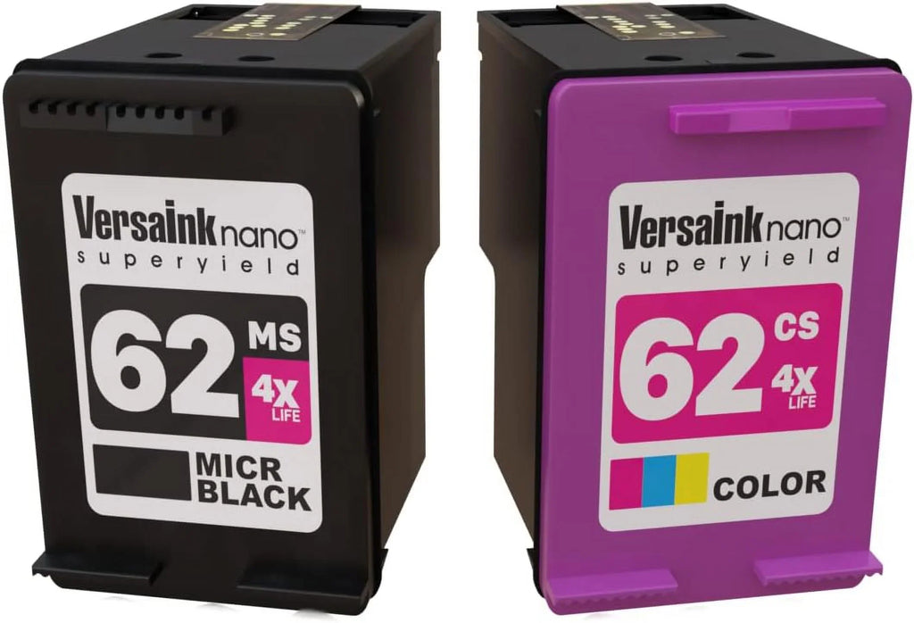 VersaInk-nano  62MS Black(MICR)  62CS Color Cartridges - 4X Life