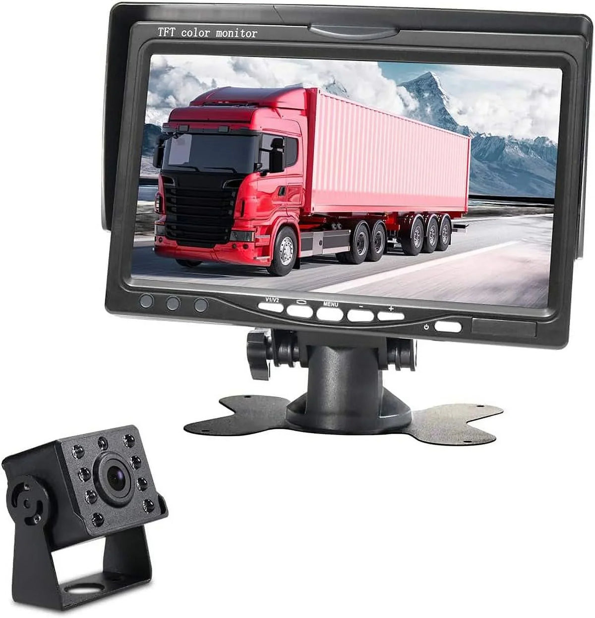 Backup Camera,Digital HD 720P Monitor Kit 7" Rear View Camera for Trailers,RVs,Truck,Campers,Highway Monitoring System