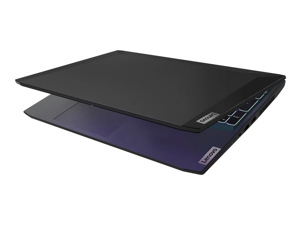 IdeaPad Gaming 3 15ACH6 82K2 - 180-degree hinge design - AMD Ryzen 5 - 5600H / up to 4.2 GHz - Win 10 Home 64-bit - GF RTX 3060  - 8 GB RAM - 512 GB SSD NVMe - 15.6" IPS 1920 x 1080 (Full HD) @ 120 Hz - 802.11a/b/g/n/ac/ax - shadow black - kbd