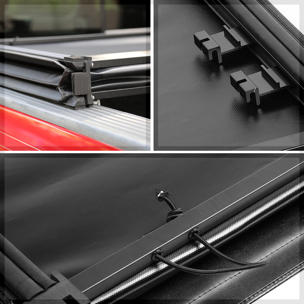 Short Bed Truck Tonneau wrap 5Ft Soft Top Tri-Fold Fleetside for 05-21 Frontier Fits select: 2005-2019 NISSAN FRONTIER