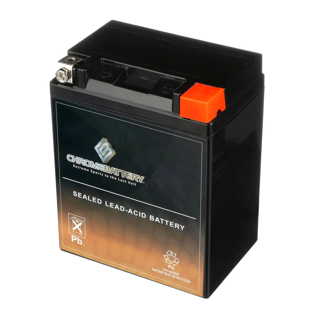 Chrome Battery YTX14AHL-BS (14AHL-BS 12 Volt,12 Ah, 210 CCA) Motorcycle Battery for Suzuki 1100cc Gsx-r1100 1990