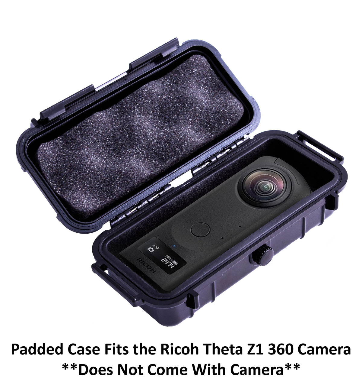 Casematix 7 Inch Waterproof 360 Action Camera Case matching with Ricoh Theta Z1 360 Degree Camera