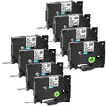 GREENCYCLE 8PK matching for Brother P-touch Black on Matte Clear 12mm 0.47" TZe-M31 TZ-M31 TZM31 TZeM31 Laminated Label Tape