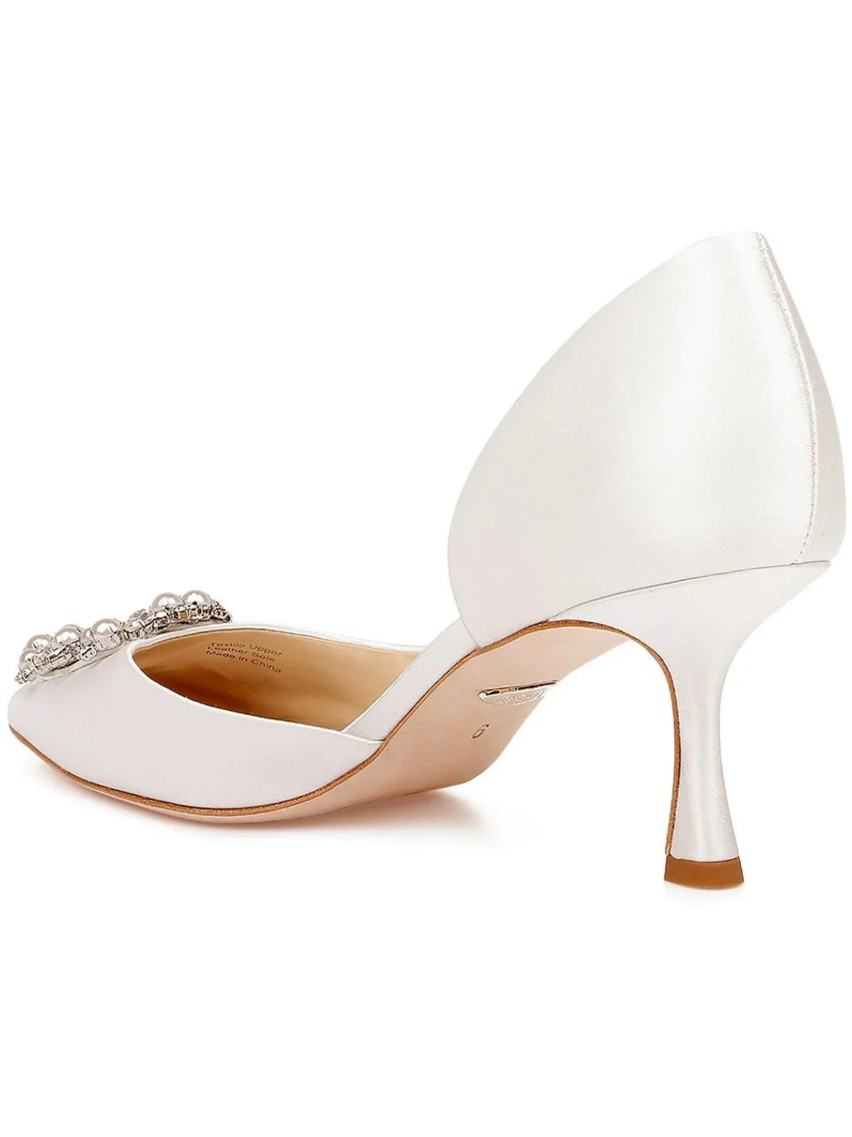 Badgley Mischka Womens Fabia Satin Embellished Pumps