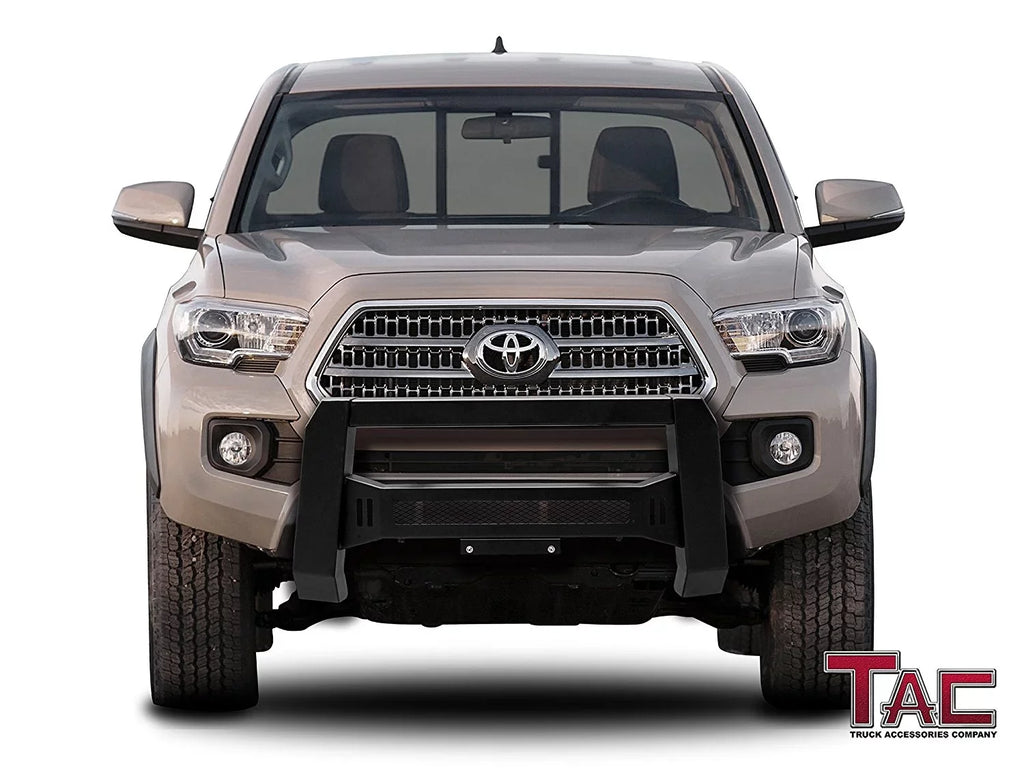 TAC Modular Bull Bar suitable with 2005-2023  Tacoma Pickup Truck Fine Textured Black (Predator Mesh Version)