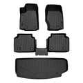 SA0568-B0569-E0568 All elements Custom Fit Black 2 Row & Cargo Liner Behind the 3rd Row Floor Mat Liner Set for 2021-2023 Jeep Grand Cherokee L, Black