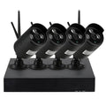 4CH 1080P HD WiFi NVR Kit with 4pcs 1.0MP Wireless WiFi Waterproof Outdoor IP Camera Support P2P IR-CUT Night Vision Phone Control Motion Detection for CCTV System
