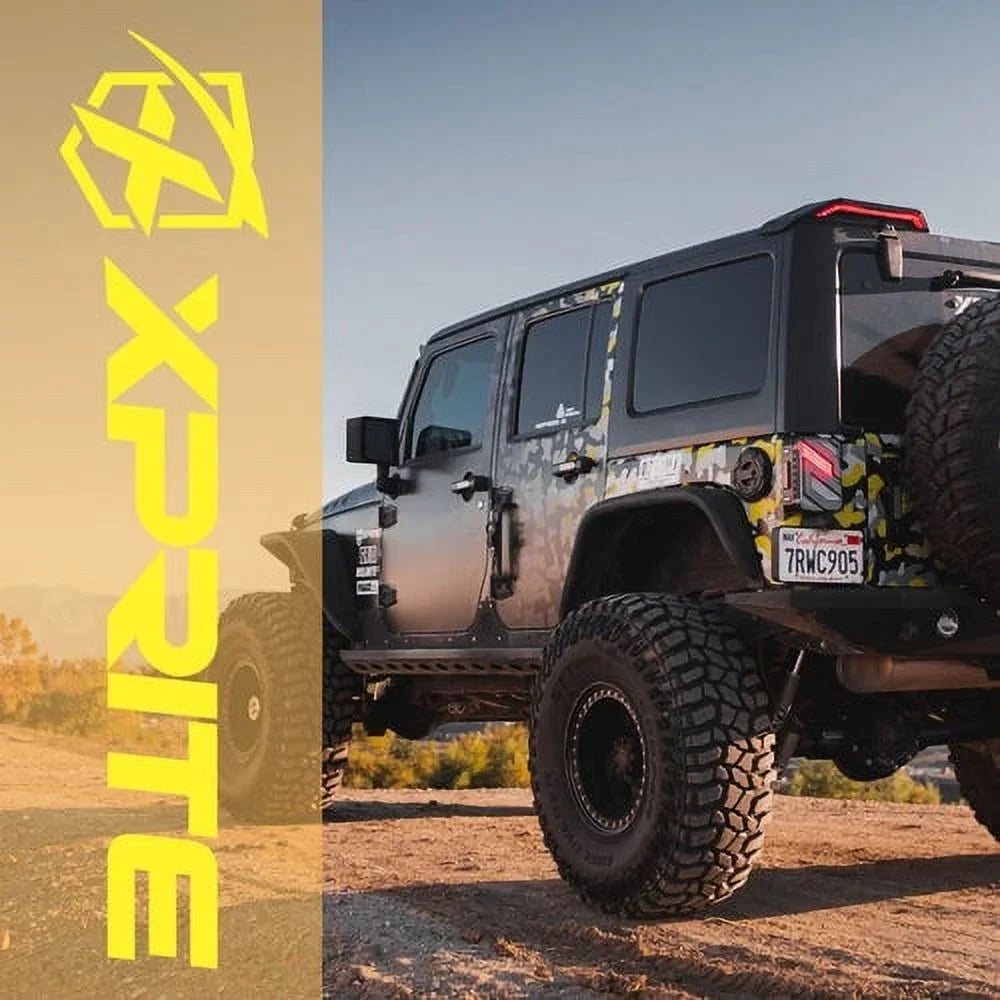 Xprite Bedrock Series Gas Fuel Cap protector for 07-18 Jeep Wrangler JK JKU, Offroad Style, Lightweight Aluminum, Easy Installation, Theft Deterrence
