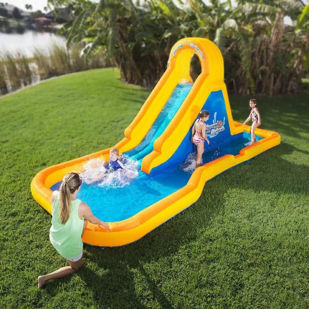 Blast Zone Spray N Splash 2 Inflatable moisture Slide W Splash Area