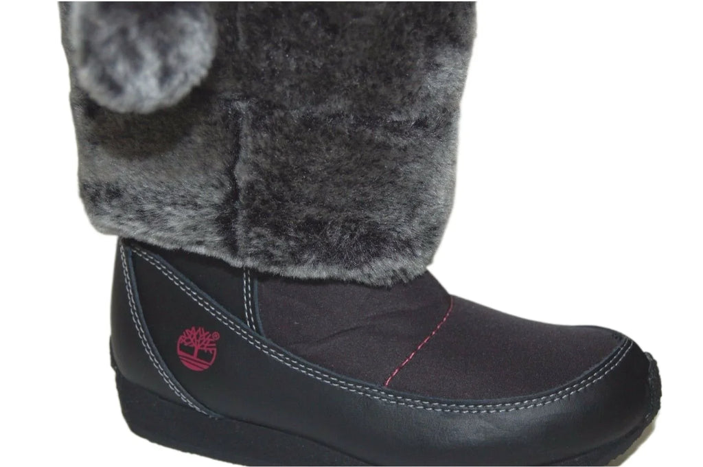 Timberland Preschool Youth Winterberry Tall Fur Medium Boot Black 59794 size 1.5 US