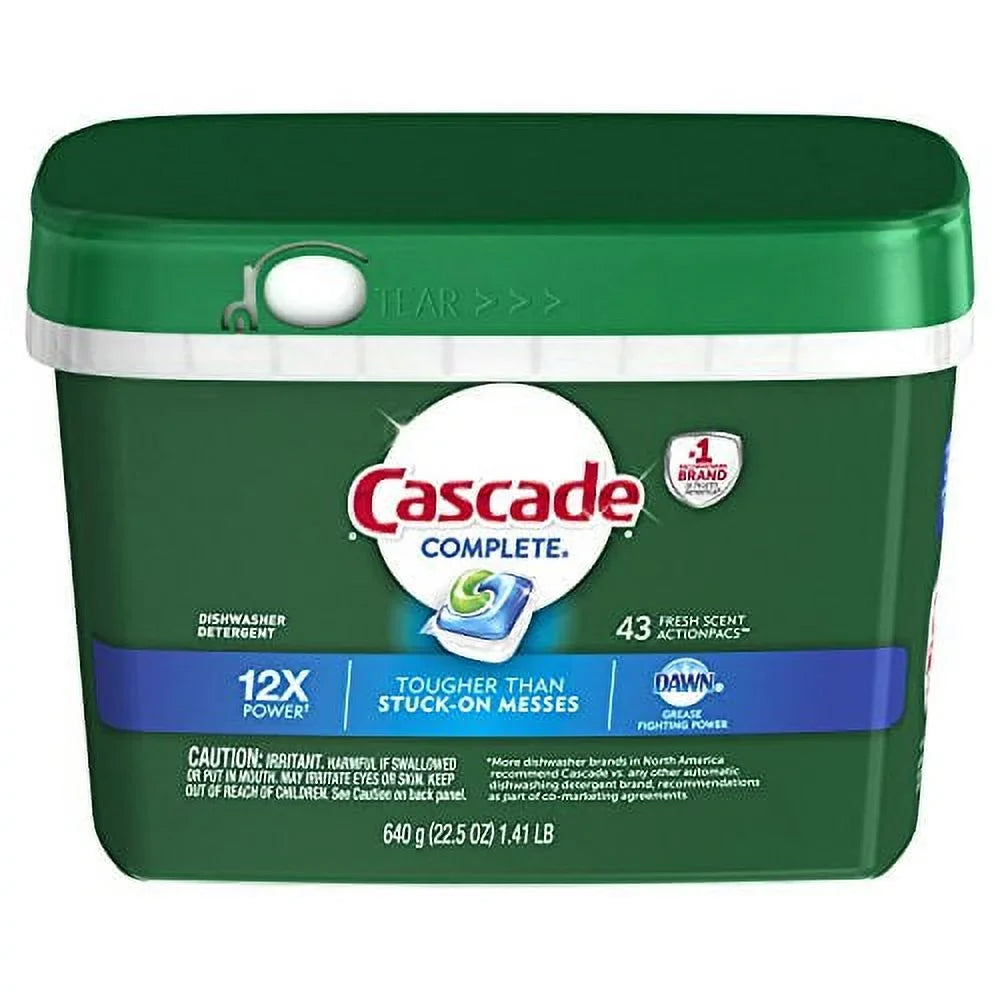 Cascade Complete  Dishwasher Detergent, Fresh Scent
