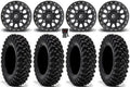 Fuel Vector Bdlk 14" Wheels Bk 32" Warrior XT Sticky  Tires Sportsman RZR Ranger