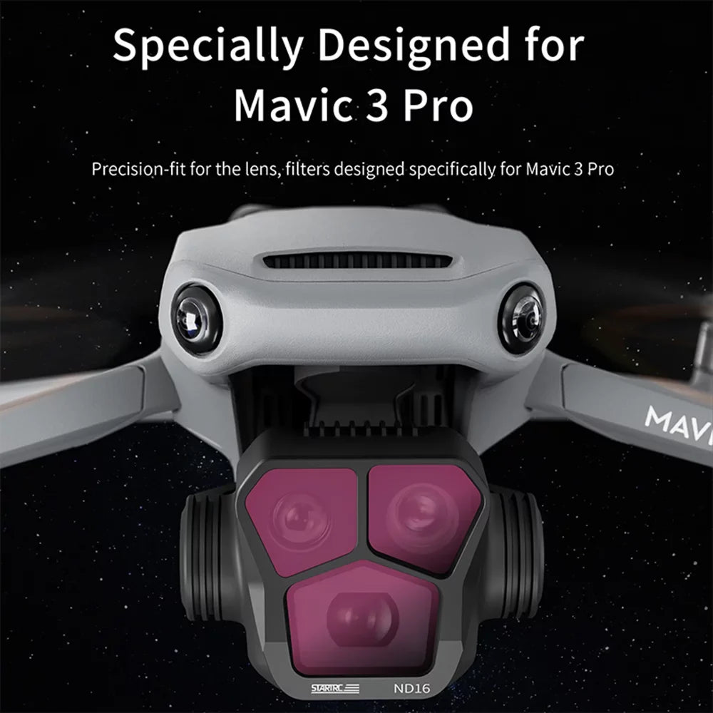 moobody 4-Pack Filters ND8/ND16/ND32/ND64 Lens Filter Aluminum Material AGC Optical Glass Waterproof Scratch-immune -reflective Coatings appropriate with DJI Mavic 3 Pro