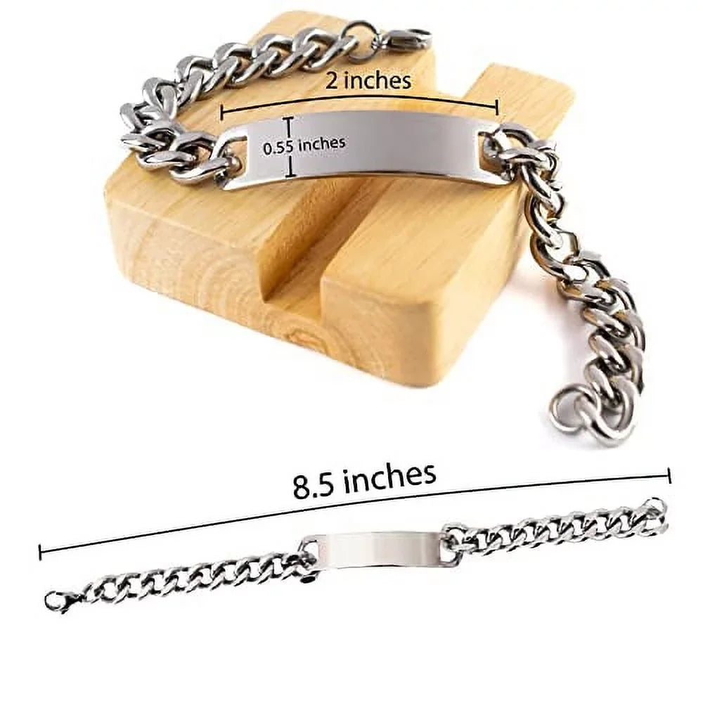 Cuban Chain Bracelet, Trivia Present from, Motivational Engraved Bracelet for Friends. amangny Trivia is My Happy Place