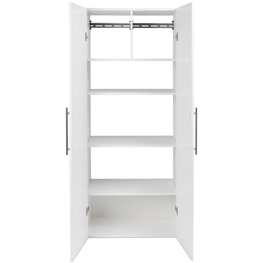 Pemberly Row 3 Piece 90" Large Wall Mounted Garage Cabinet Set in White
