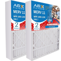 16x25x5 Air Filter MERV 11 Comparable to MPR 1000, MPR 1200 & FPR 7 suitable with Goodman M1-1056 / Amana AMP-M1-1056 Premium USA Made 16x25x5 Furnace Filter 2 Pack by AIRX FILTERS WICKED CLEAN AIR.