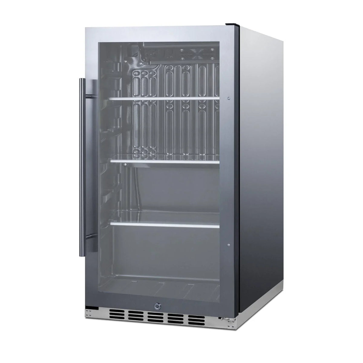 Shallow Depth Outdoor Compact Beverage Cooler - SCR1932BH34CSS. Ft. Summit 19-Inch 3.1 Cu